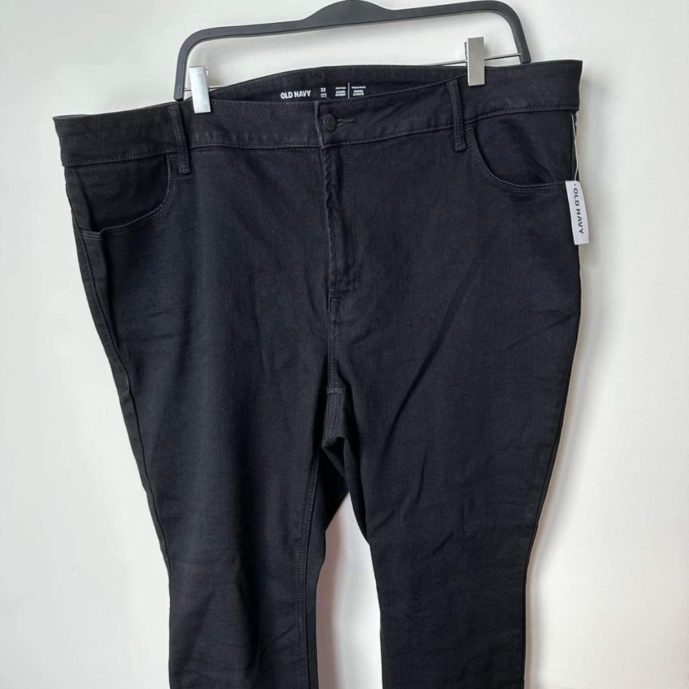 Old Navy NWT Plus Size Short High Rise Super Skinny Black Jeans Size 22